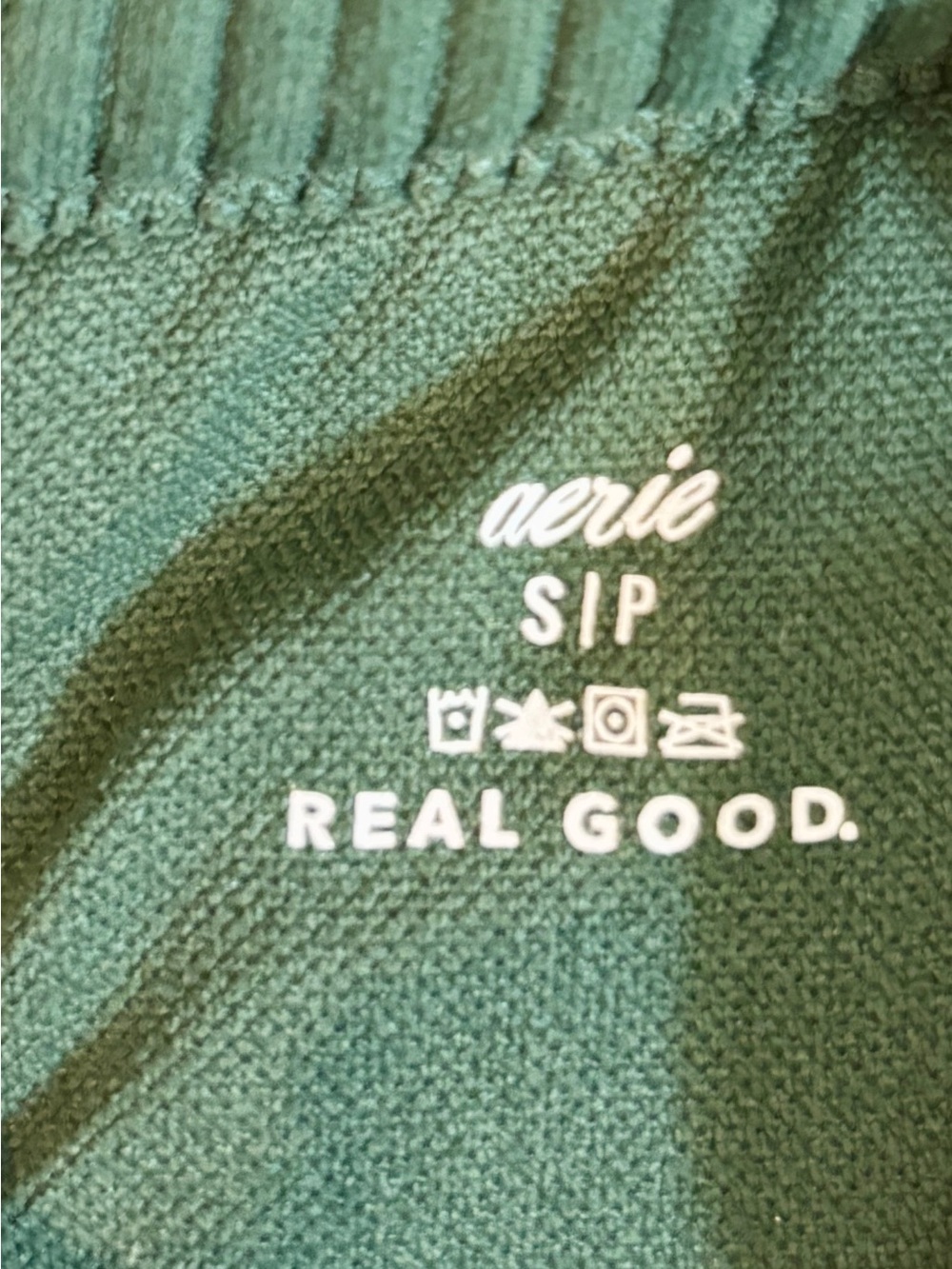 AERIE Ribbed Racerback Crop Tank - Forest Green - Picture 3 of 3